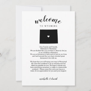 Welcome TO Wyoming    Wedding Letter & Itinerary