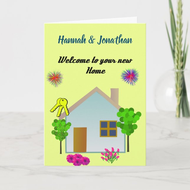 Welcome To Your New Home Card (Front)