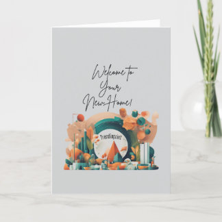 Welcome to your new home quote AI art  Thank You Card