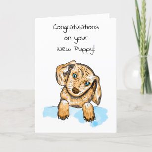 Welcome to your New Puppy!  Card