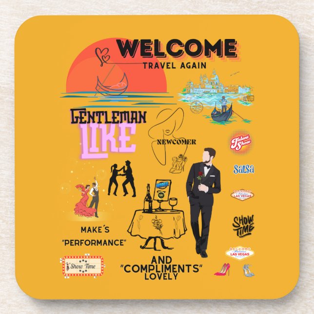 WELCOME TRAVEL AGAIN COASTER (Front)