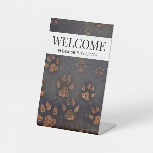 Welcome Veterinarian Pedestal Sign (Front)