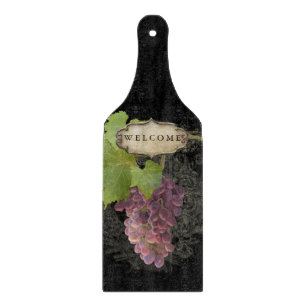 Welcome Vineyard Wine Pinot Noir Grape Kitchen Art Cutting Board