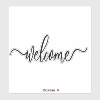 welcome VINYL cut sticker