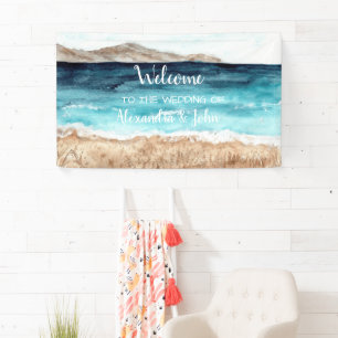 Welcome Wedding Beach Banner