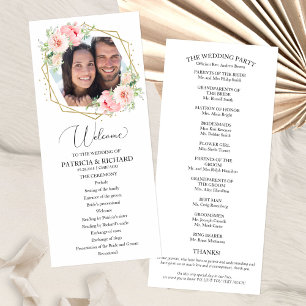 Welcome Wedding Ceremony Program Greenery 4x9 Programme