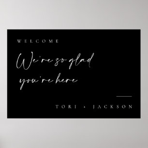 Welcome Wedding Decor Minimal Poster Sign 