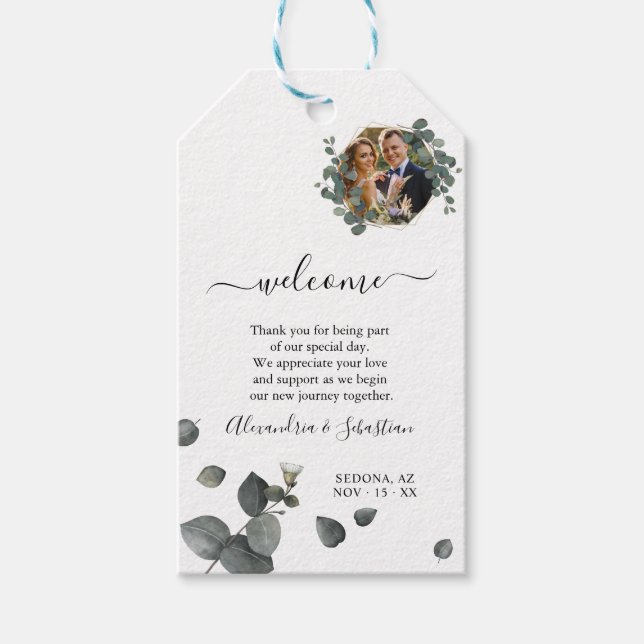 Welcome Wedding Favour Gift Tag (Front)