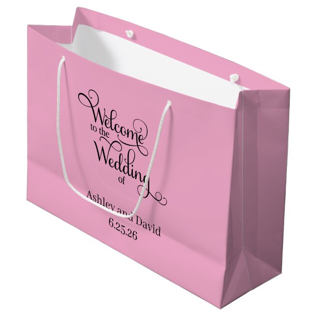 Welcome Wedding Gift Bag (Front Angled)
