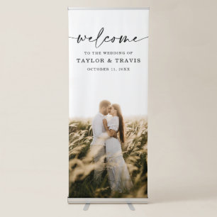 Welcome Wedding Photo Retractable Banner Gradient