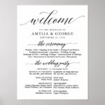 Welcome wedding program sign<br><div class="desc">This is a beautiful portrait poster welcome wedding program sign featuring script text.</div>