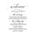 Welcome wedding program sign
