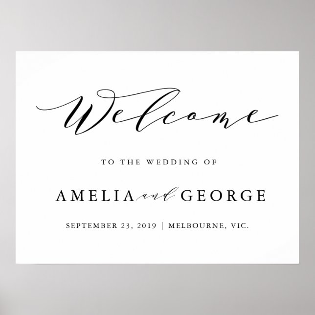Welcome wedding sign (Front)