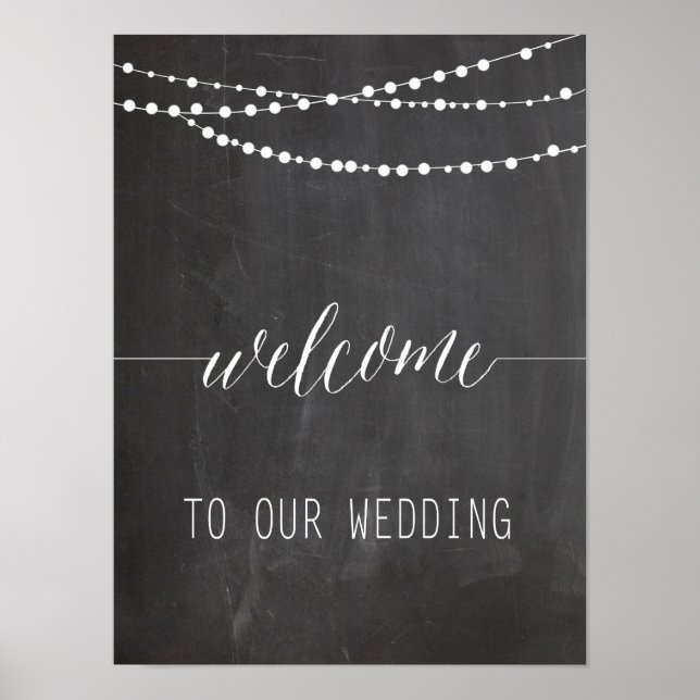 Welcome Wedding sign | Calligraphy (Front)
