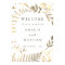 Welcome Wedding Sign Golden Leaf Wreath