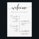 Welcome Wedding Timeline Program Programme<br><div class="desc">This program includes a timeline of your wedding as a fun and simple way to give important wedding information to your wedding guests.</div>