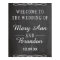 Welcome Wedding vertical chalkboard sign