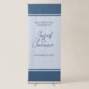 Welcome Wedding Vertical Retractable Banner