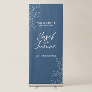 Welcome Wedding Vertical Retractable Banner