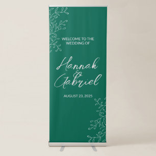 Welcome Wedding Vertical Retractable Banner