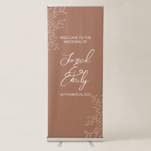 Welcome Wedding Vertical Retractable Banner