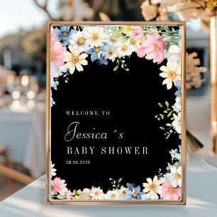 Welcome! Wildflower, Baby Shower Poster