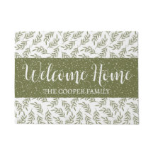 Welcome Winter Cypress & Snowfall Pattern Green