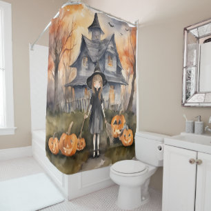 Welcome Witch AI Generated Shower Curtain