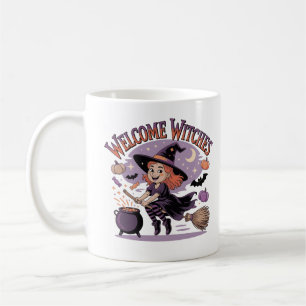 Welcome Witches - Cute Halloween Witch Coffee Mug