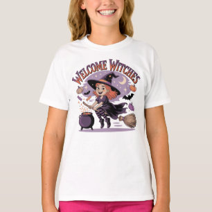 Welcome Witches - Cute Halloween Witch T-Shirt
