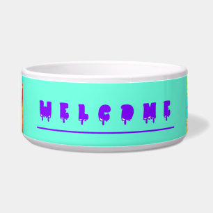 Welcome with Art mosaic and words