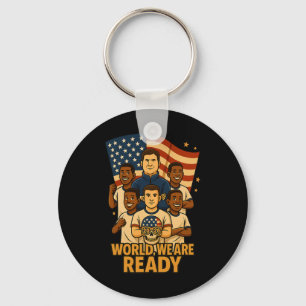 Welcome World We Are Ready For Soccer 2026  Key Ring
