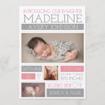 Welcomed Wonder Birth Announcements