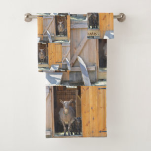 Welcoming Goats Bath Towel Set