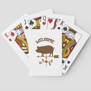 Welcoming Pig Playing Cards
