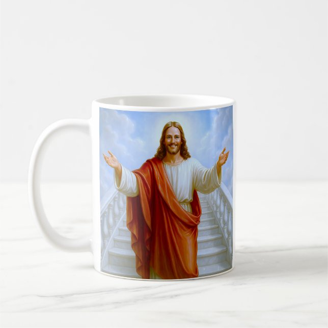 Welcoming Saviour Steps  Coffee Mug (Left)