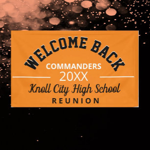 Welcoming School Colours! Class reunion banner