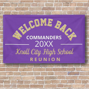 Welcoming School Colours! Class reunion banner
