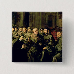Welcoming St. Bonaventure into the Franciscan 15 Cm Square Badge