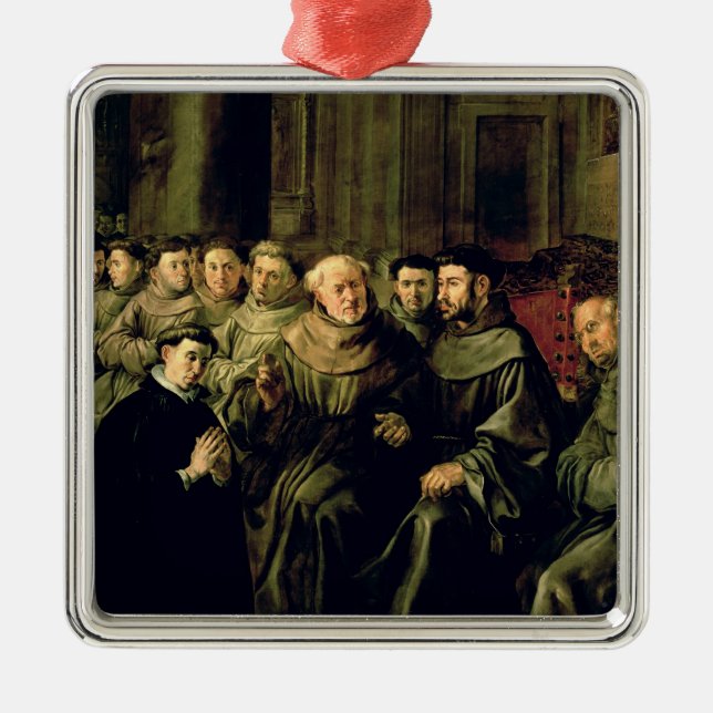 Welcoming St. Bonaventure into the Franciscan Metal Tree Decoration (Front)