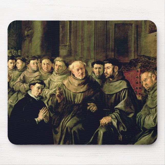 Welcoming St. Bonaventure into the Franciscan Mouse Mat (Front)