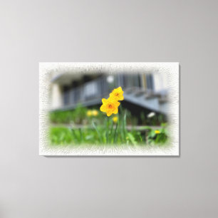 Welcoming yellow flowers canvas print