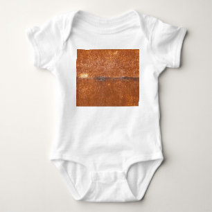 Welded old metal, rust texture. baby bodysuit