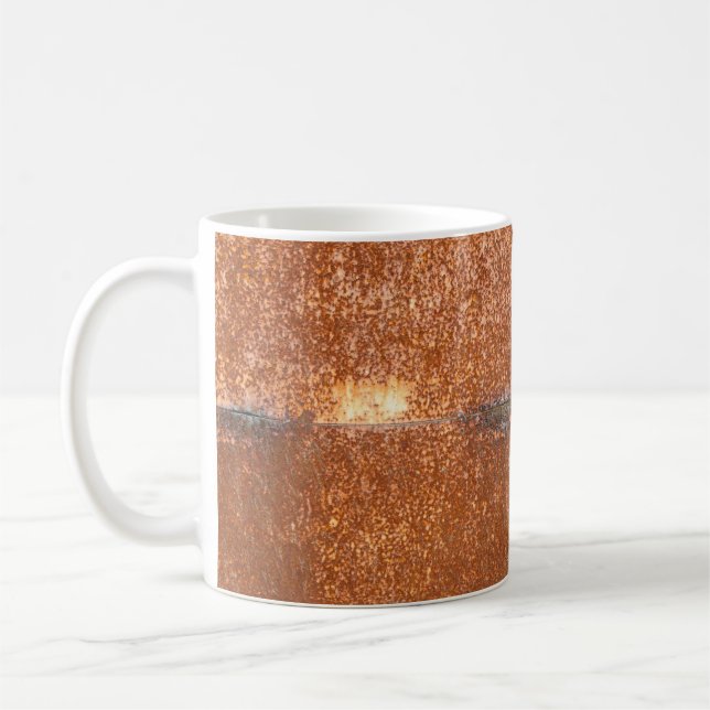 Welded old metal, rust texture. coffee mug (Left)