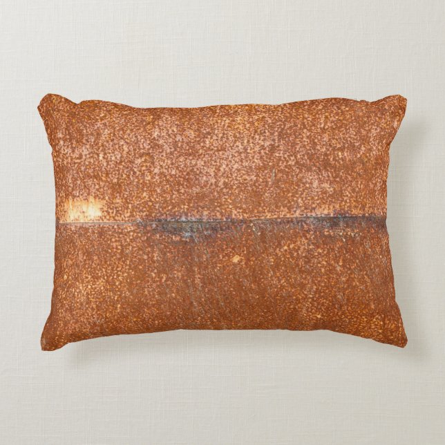 Welded old metal, rust texture. decorative cushion (Front)