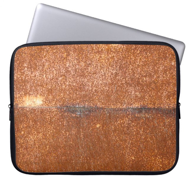 Welded old metal, rust texture. laptop sleeve (Front)