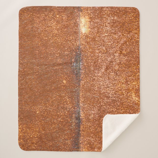 Welded old metal, rust texture. sherpa blanket (Front)