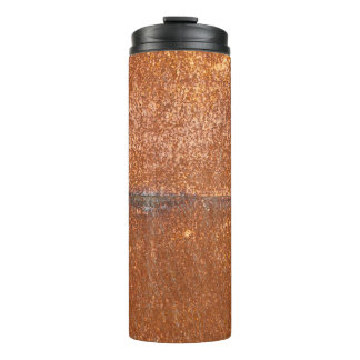 Welded old metal, rust texture. thermal tumbler