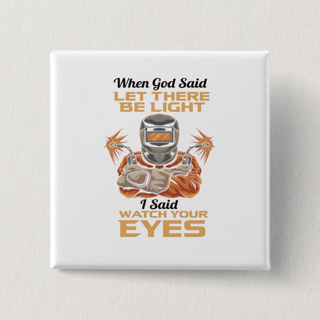 Welder 15 Cm Square Badge (Front)