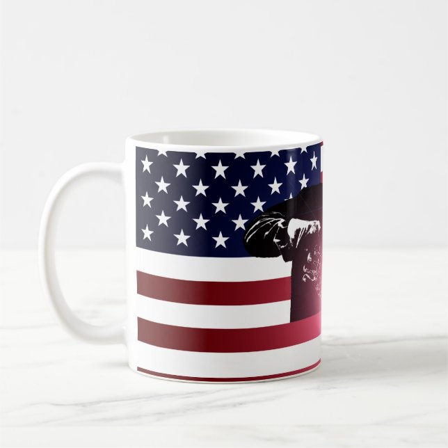 Welder & American Flag Coffee Mug (Left)